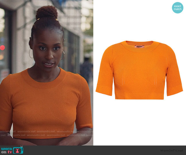 Missoni Cropped Ribbed Knit Top worn by Issa Dee (Issa Rae) on Insecure