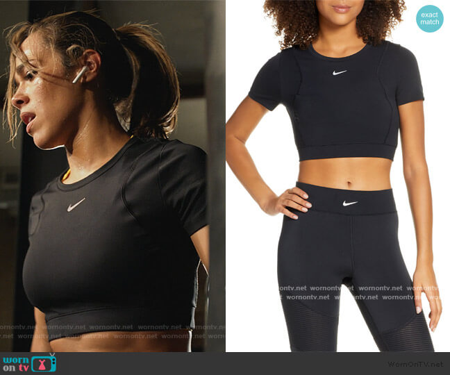Nike Pro AeroAdapt Crop Top worn by Emily Lopez (Jessica Camacho) on All Rise