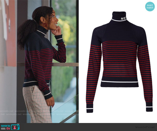 No.21 Knit Logo Turtleneck worn by Kenya Barris (Kenya Barris) on BlackAF