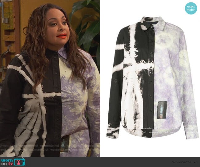 Proenza Schouler Tie Dye Shirt worn by Raven Baxter (Raven-Symoné) on Ravens Home