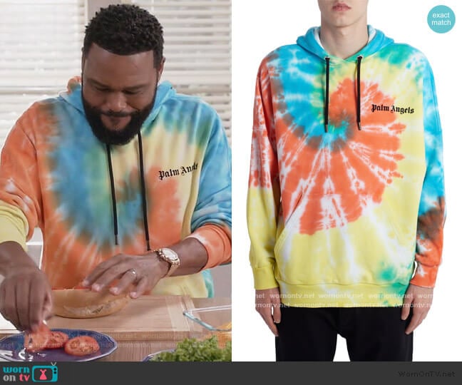 Palm Angels Tie Dye Hoodie worn by Andre Johnson (Anthony Anderson) on Black-ish