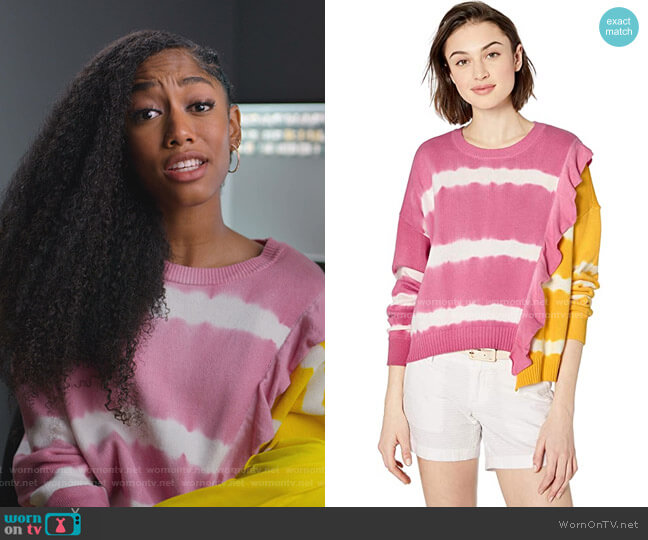 Parker Jorja Asymmetrical Tie Dye Sweater worn by Drea Barris (Iman Benson) on BlackAF