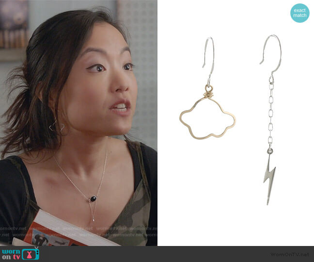 Peggy Li Weather the Storm Necklace worn by Janet (Andrea Bang) on Kims Convenience