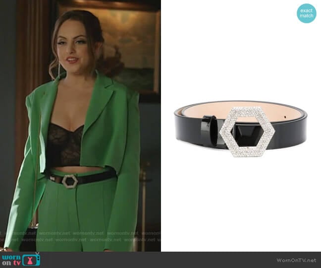 Philipp Plein Statement Belt worn by Fallon Carrington (Elizabeth Gillies) on Dynasty