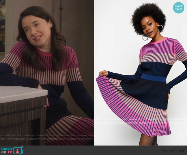 Pinko Colour Block Sweater worn by Marissa Gold (Sarah Steele) on The Good Fight