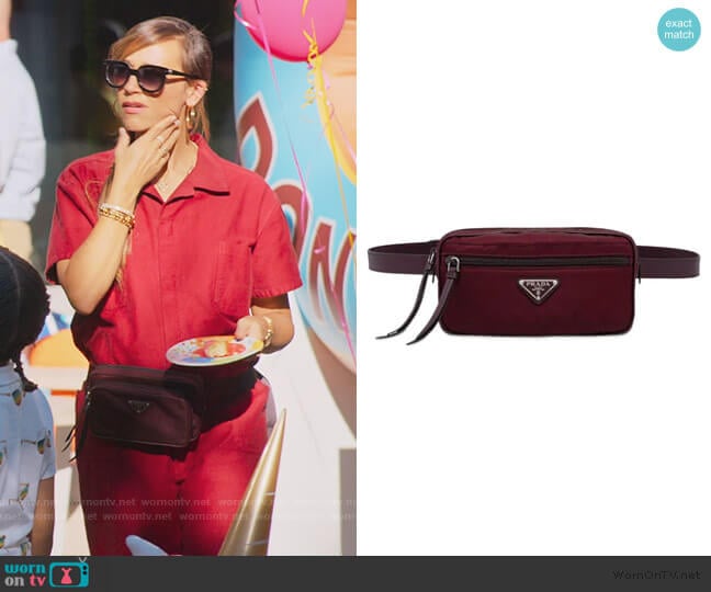 Prada Fabric and Leather Belt Bag worn by Joya Barris (Rashida Jones) on BlackAF
