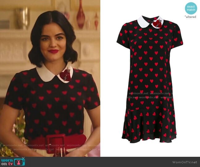 RED Valentino Hearts Printed Dress worn by Katy Keene (Lucy Hale) on Katy Keene
