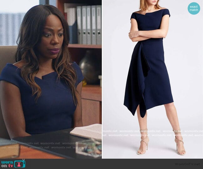 Roland Mouret Barwick Dress worn by Molly Carter (Yvonne Orji) on Insecure