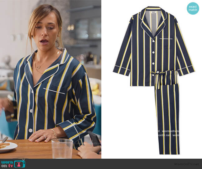 Sleepy Jones Striped Pajamas worn by Joya Barris (Rashida Jones) on BlackAF