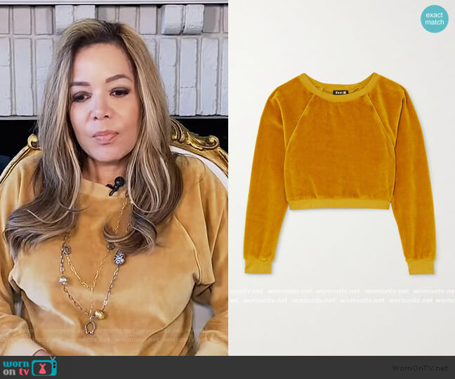 Suzie Kondi Stretch Velour Sweatshirt worn by Sunny Hostin on The View