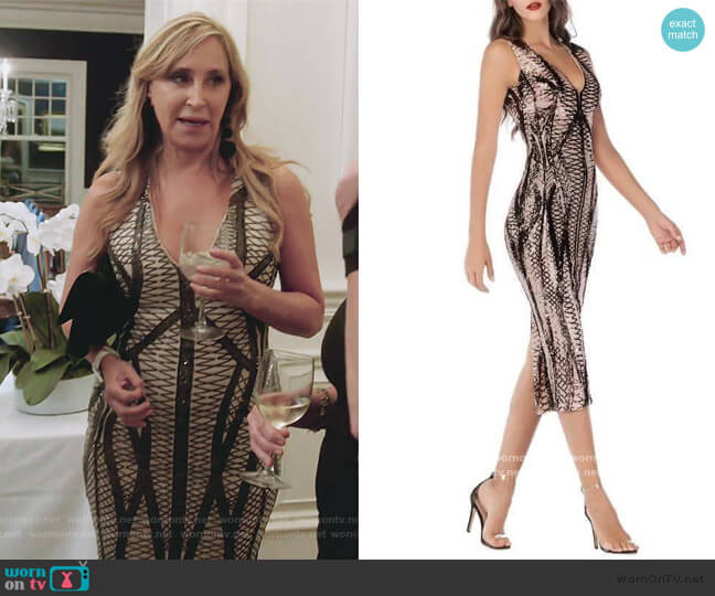 Sonja Nicole Midi Dress worn by Sonja Morgan on The Real Housewives of New York City
