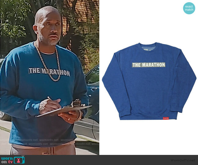 The Marathon Clothing TMC Bar Sweatshirt worn by Kenya Barris (Kenya Barris) on BlackAF