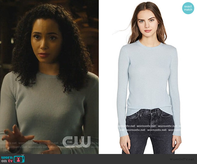 Theory Crew Neck Cashmere Pullover worn by Macy Vaughn (Madeleine Mantock) on Charmed