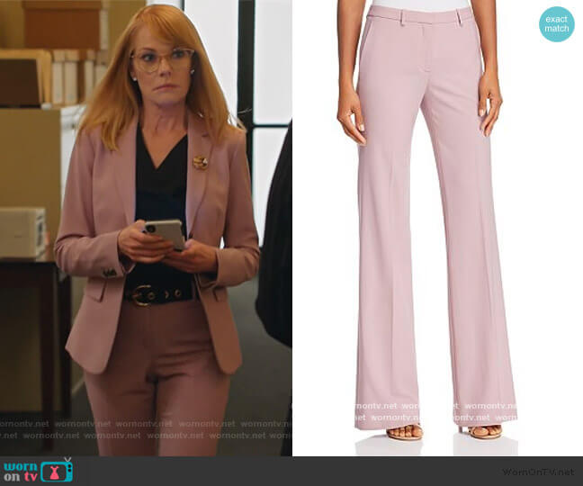 Theory Demitria Wool-Blend Flared Pants worn by Lisa Benner (Marg Helgenberger) on All Rise