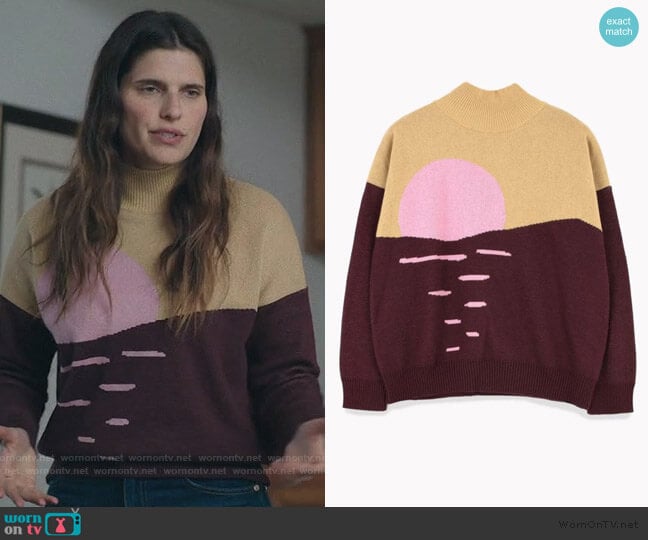 Tiny Sunset Sweater worn by Rio (Lake Bell) on Bless This Mess
