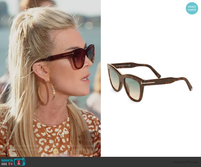 Tom Ford Julie 52MM Square Sunglasses worn by Tinsley Mortimer on The Real Housewives of New York City
