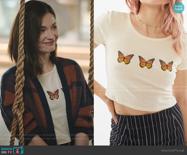 Truly Madly Deeply Butterfly Cropped Tee