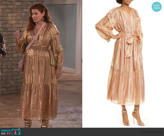 Ulla Johnson Talitha Maxi Dress worn by Grace Adler (Debra Messing) on Will and Grace