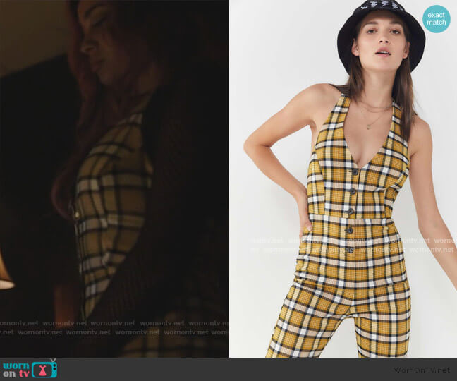 Urban Outfitters Plaid Jumpsuit worn by Toni Topaz (Vanessa Morgan) on Riverdale