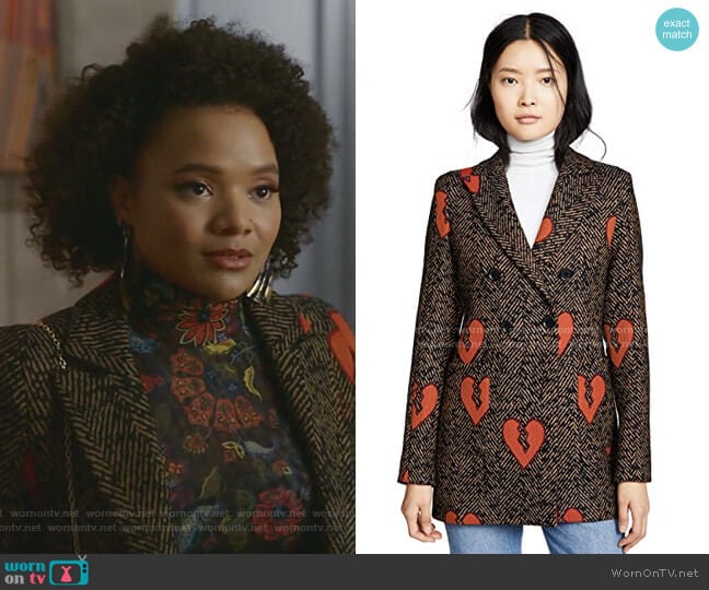 Valentina Shah Martina Blazer worn by Vanessa (Jade Payton) on Dynasty