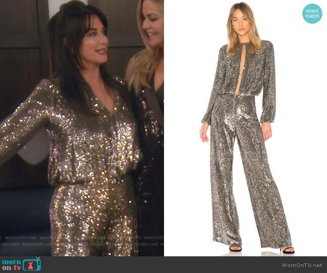 Revolve x Alexis Zeda Jumpsuit worn by Kyle Richards on The Real Housewives of Beverly Hills