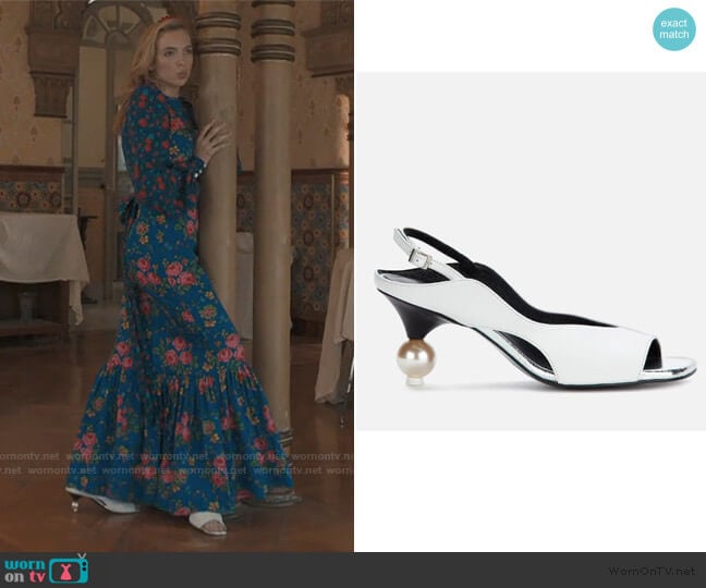 Yuul Yie Vera Sling Back Heeled Sandals worn by Villanelle (Jodie Comer) on Killing Eve