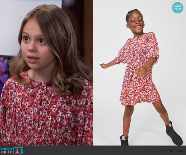 Zara Floral Smocked Dress worn by Charlotte Cassadine (Scarlett Fernandez) on General Hospital