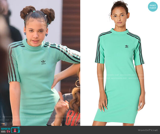 Adidas Green Dress worn by Izzy Barris (Scarlet Spencer) on BlackAF