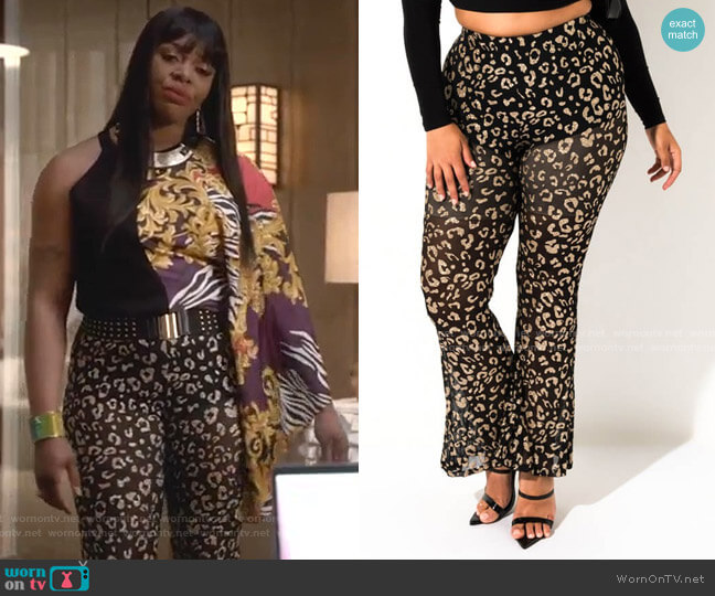 Akira Label Wild Side Flare Pant worn by Porsha Taylor (Ta'Rhonda Jones) on Empire