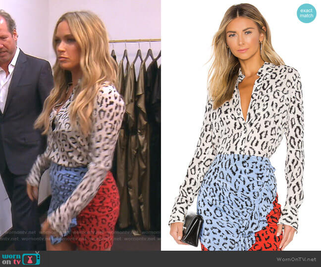 A.L.C. Emerson Blouse worn by Teddi Mellencamp Arroyave on The Real Housewives of Beverly Hills