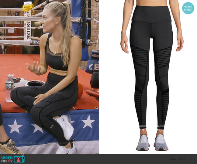 Alo Yoga Flocked High-Waist Moto Leggings worn by Leah McSweeney on The Real Housewives of New York City
