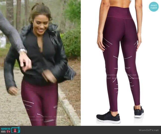 Alo Yoga High-Waist Sequence Leggings worn by Cristal Jennings (Daniella Alonso) on Dynasty