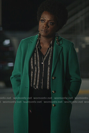 Annalise’s green coat on How to Get Away with Murder