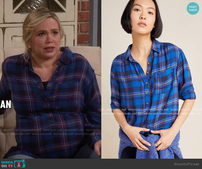 Isadora Button-Back Tunic from Anthropologie worn by Kristin Baxter (Amanda Fuller) on Last Man Standing
