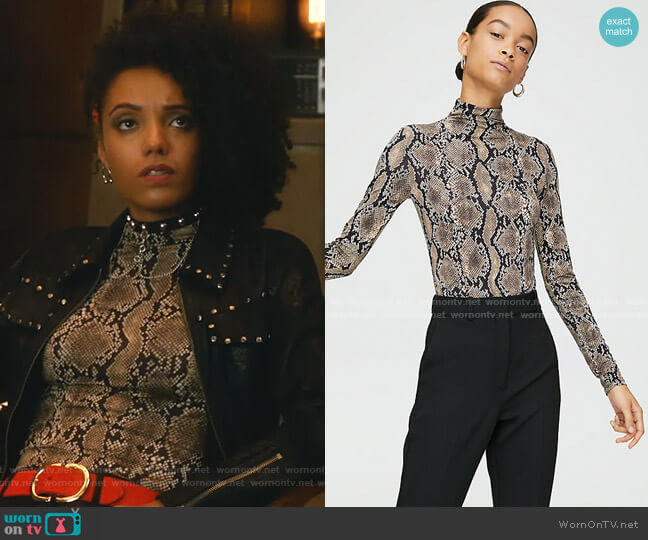 Babaton Larry Turtleneck Top worn by Charlie (Maisie Richardson-Sellers) on Legends of Tomorrow