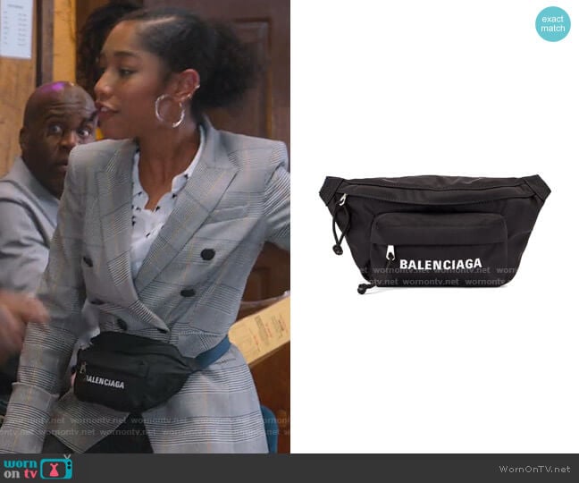 Balenciaga Wheel Logo Belt Bag worn by Drea Barris (Iman Benson) on BlackAF