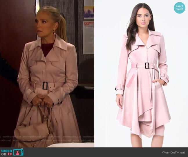 Bebe Mab Trench Coat worn by Jennifer Horton (Melissa Reeves) on Days of our Lives