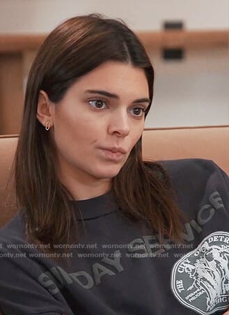 Kendall’s black Sunday Service tee on Keeping Up with the Kardashians