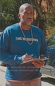 Kenya’s blue marathon sweatshirt on BlackAF