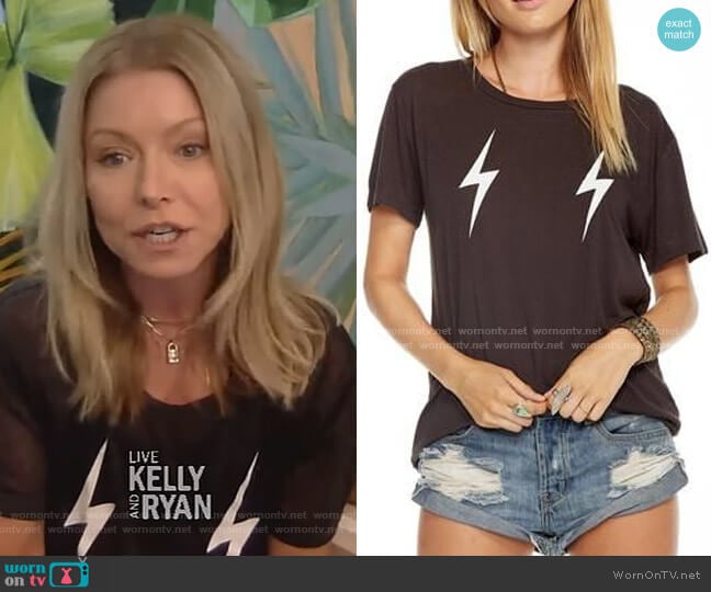 Chaser Lightning Bolt Tee worn by Kelly Ripa on Live with Kelly and Mark