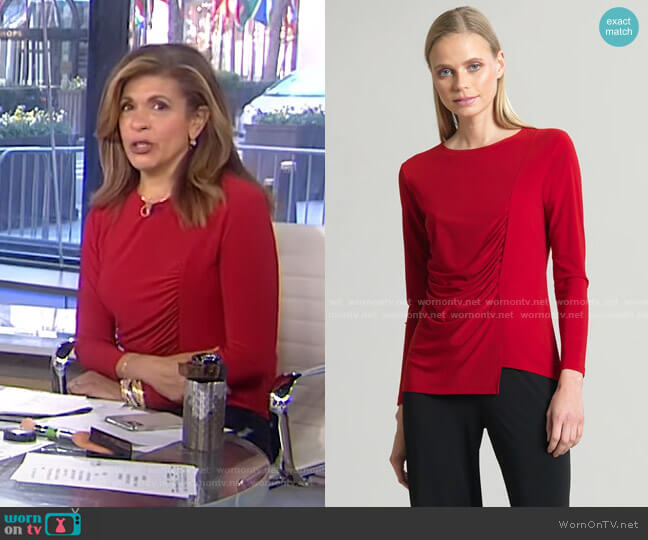 Clara Sunwoo Side Ruched Top worn by Hoda Kotb on Today