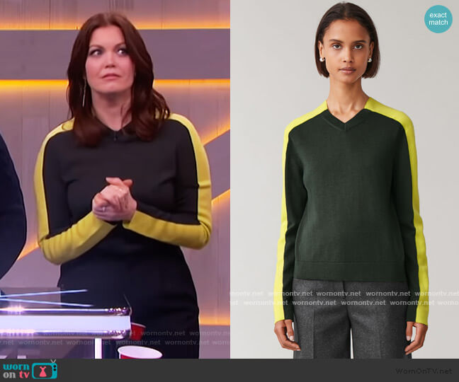 Cos Colorblock Wool Top