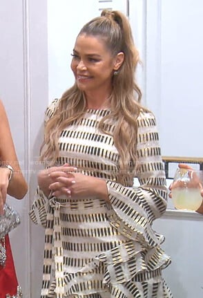 Denise’s metallic ruffle dress on The Real Housewives of Beverly Hills