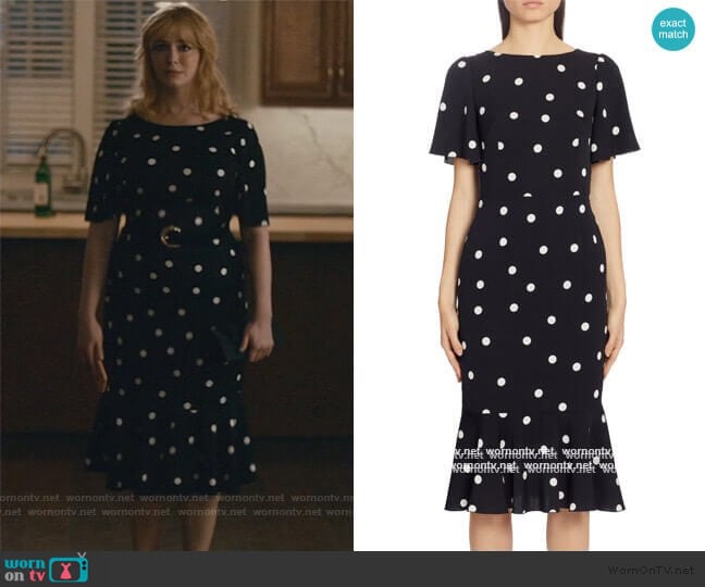 Dolce & Gabbana Polka Dot Stretch Silk Charmeuse Dress worn by Beth Boland (Christina Hendricks) on Good Girls