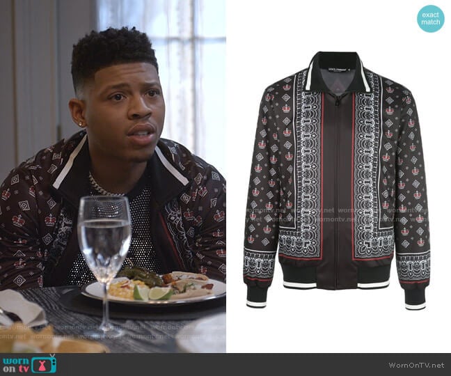 Dolce & Gabbana Bandana Print Jacket worn by Hakeem Lyon (Bryshere Y. Gray) on Empire