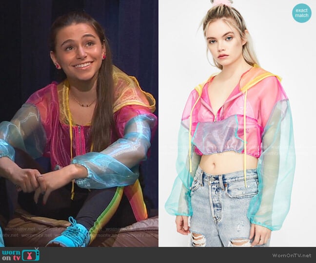 Dolls Kill Gumdrop Gurl Cropped Jacket worn by Tess O'Malley (Sky Katz) on Ravens Home