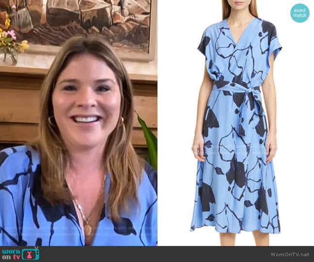 Equipment Bijou Silk Midi Dress worn by Jenna Bush Hager on Today