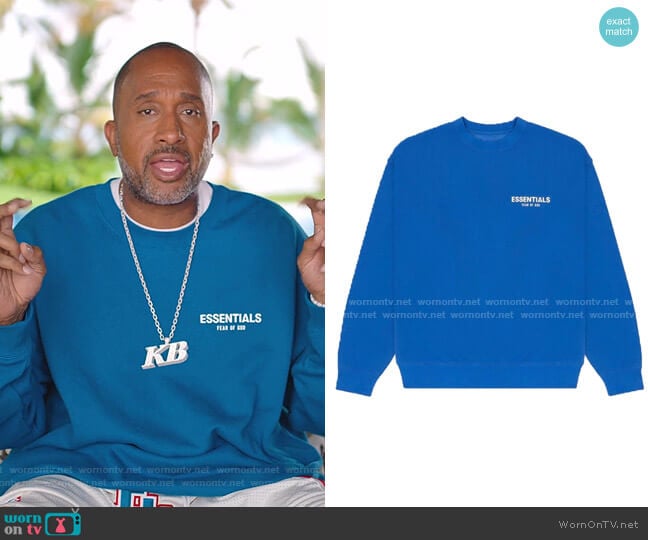 Fear of God Essentials Sweatshirt worn by Kenya Barris (Kenya Barris) on BlackAF