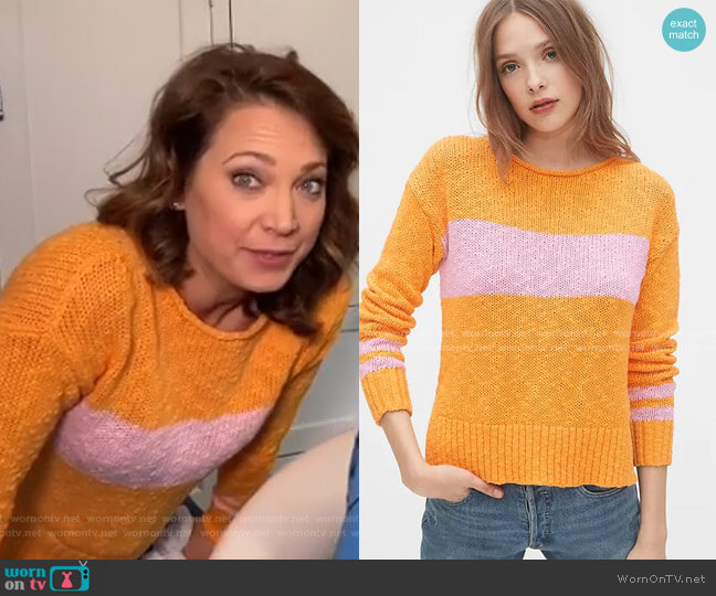 Gap Crewneck Pullover Sweater worn by Ginger Zee on Good Morning America