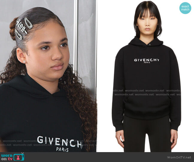 Givenchy Vintage Hoodie worn by Izzy Barris (Scarlet Spencer) on BlackAF